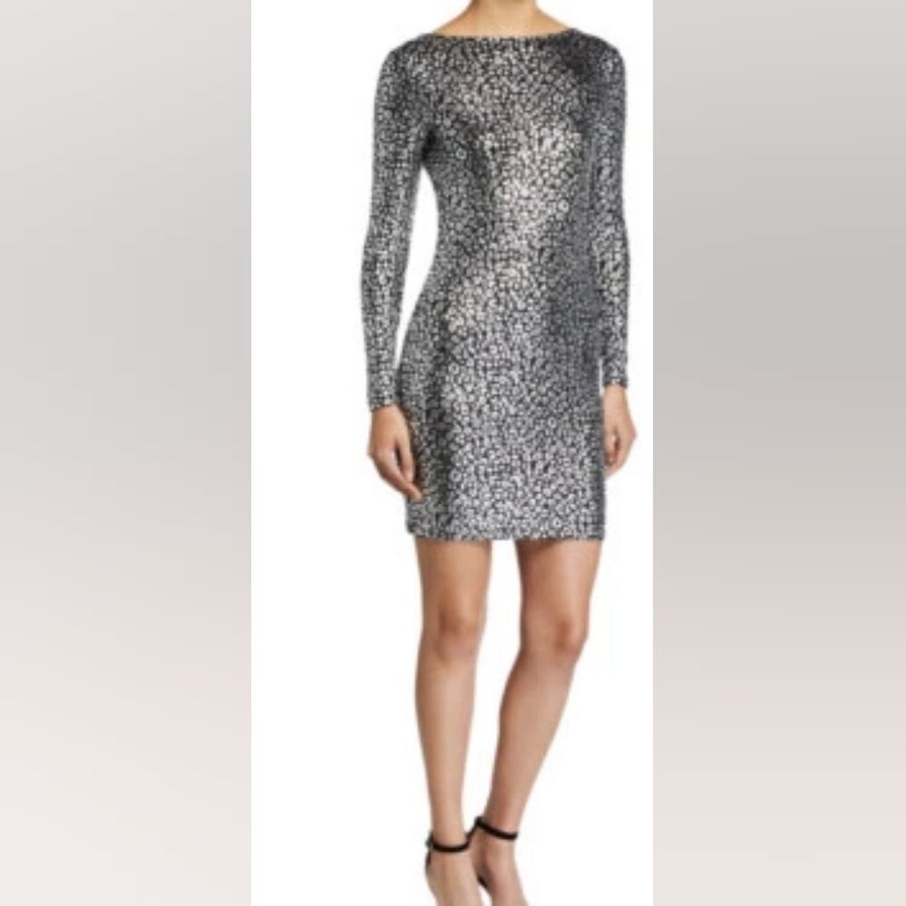 🐢 Michael Michael Kors Silver Shimmer Midi Dress Size XXL